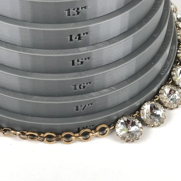 J Crew Anna Wintour Necklace Georgian Collet RIviere Rivoli Clear Crystal Brulee - Picture 8 of 9